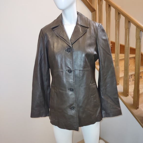Danier Jackets & Blazers - Gorgeous tobacco brown lined danier leather jacket.